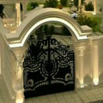 درب حیاط آهنی زغالی ویلای بازسازی شده در تهران مرکز تخصصی فروش درب حیاط در تهران و حومه